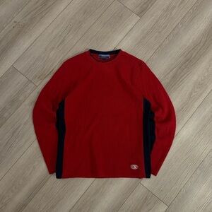 Bluenotes Red and Black Crewneck Sweater